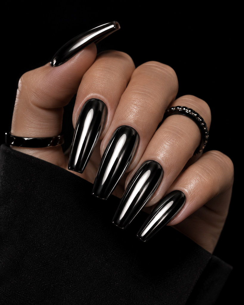Black Chrome Nails