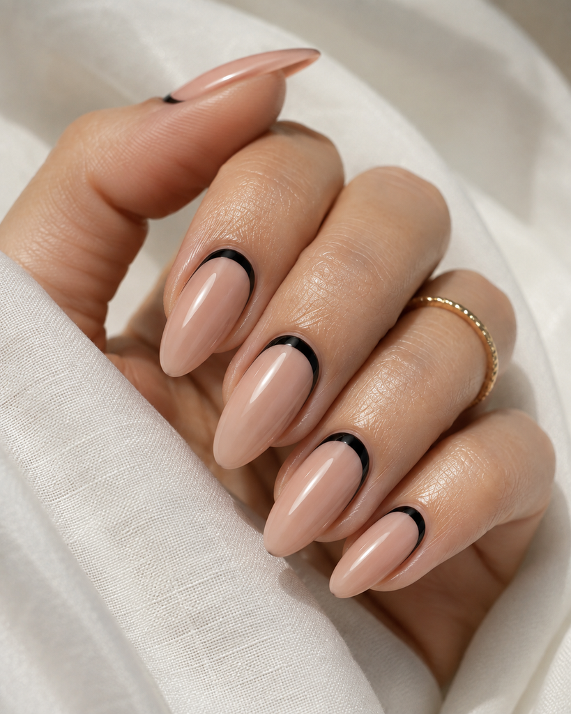 Black French Tip Reverse