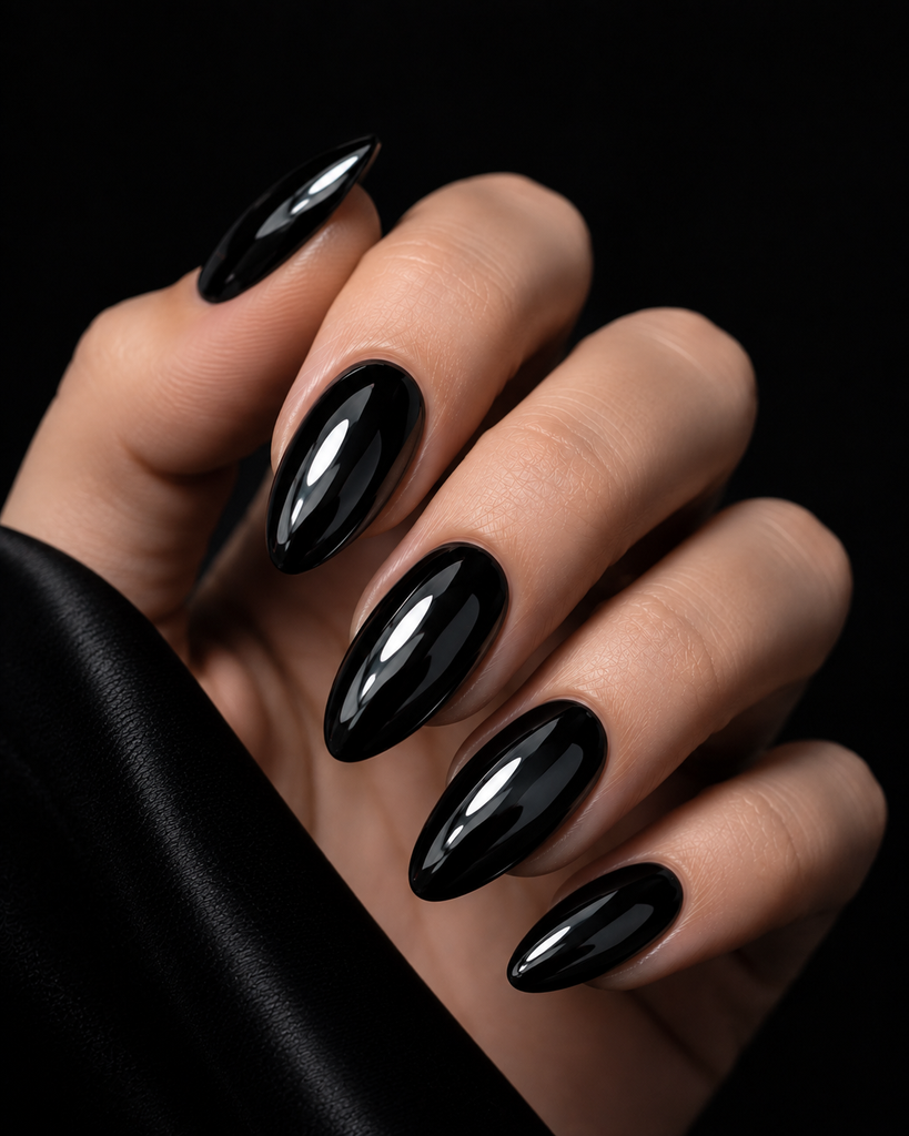  Black Glass Nails
