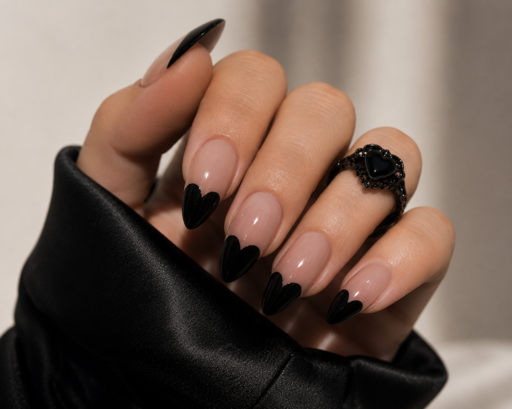 Black Heart Nails