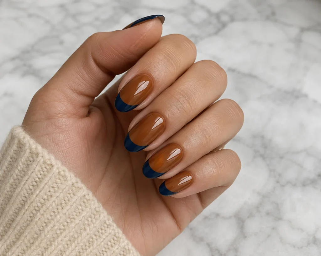 Brown Base with Blue Tips