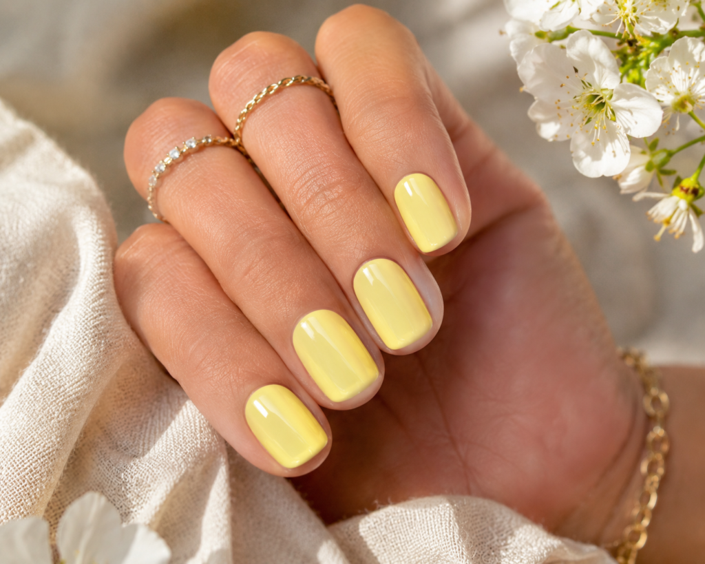 Butter Yellow Nails