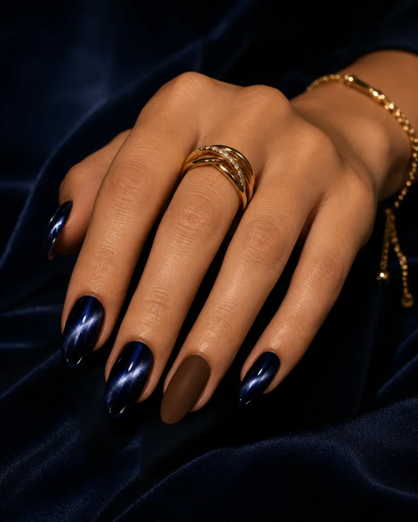 Cat-Eye Blue with Brown Accent