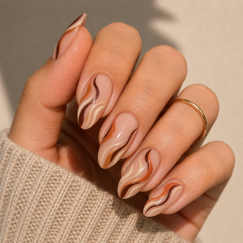 Abstract Swirl Nails