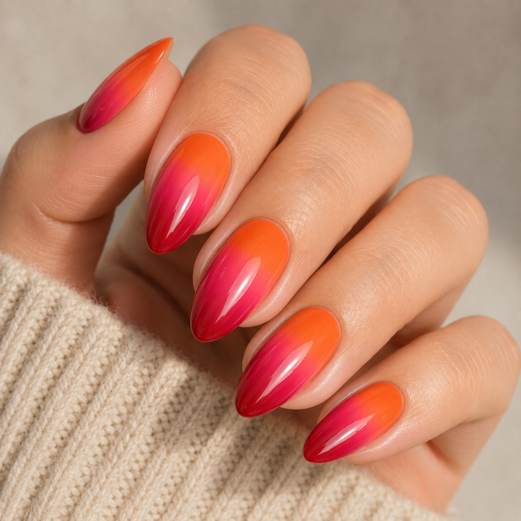 Ombre Sunset Nails