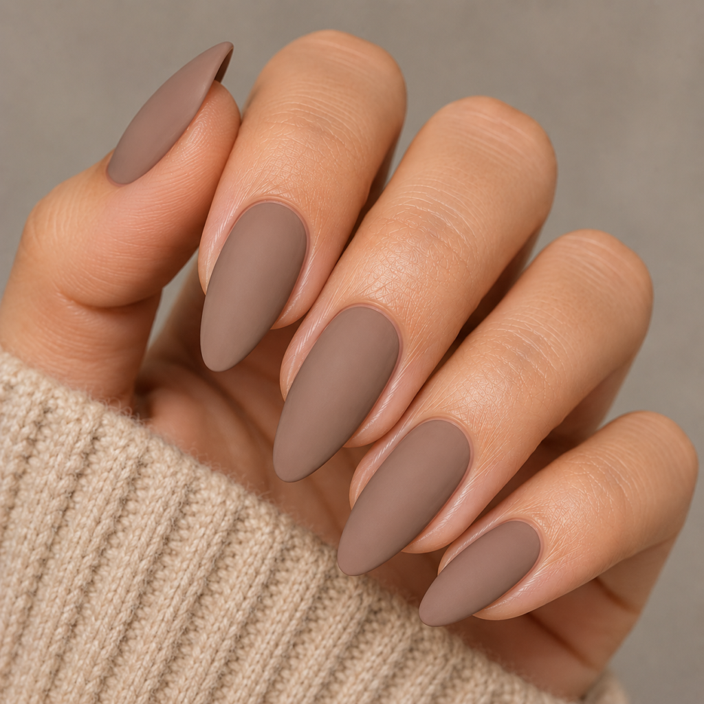 warm taupe nails