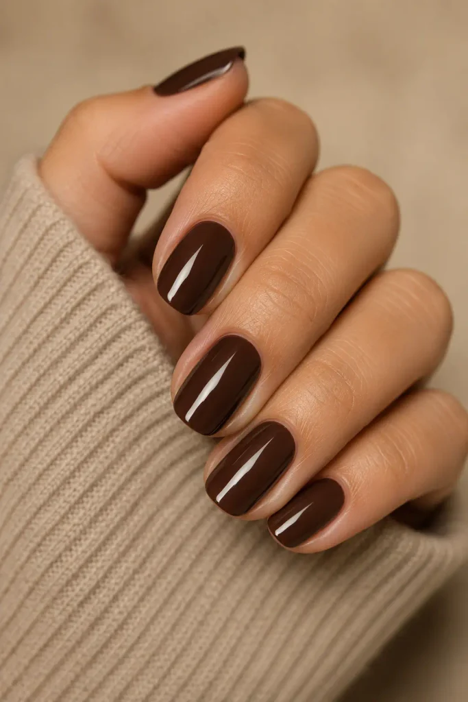 Classic chocolate nails