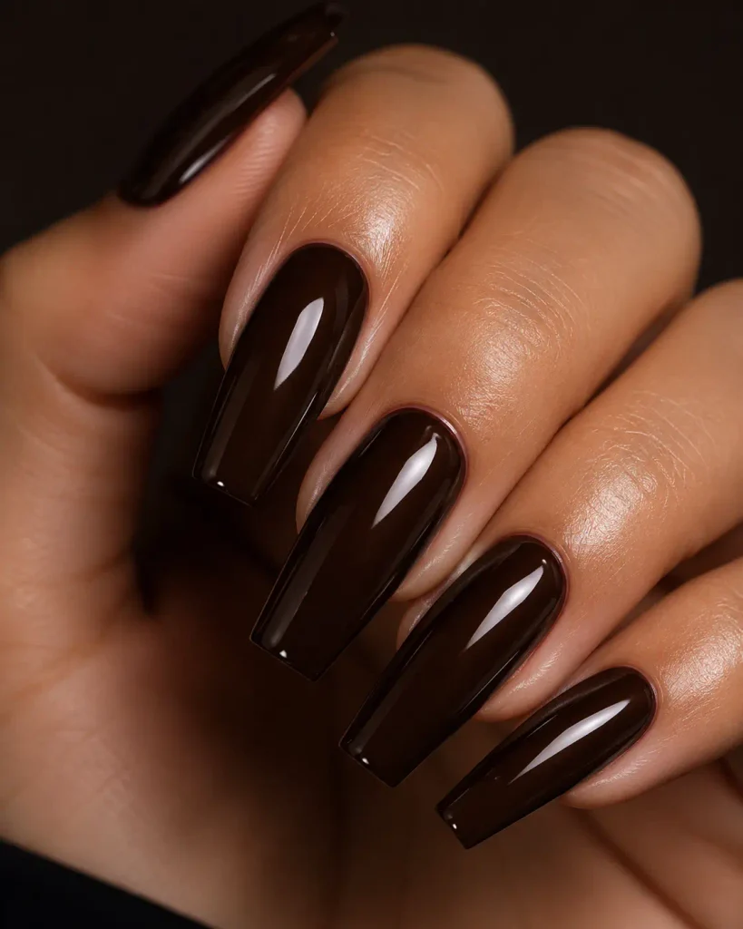 espresso brown nails