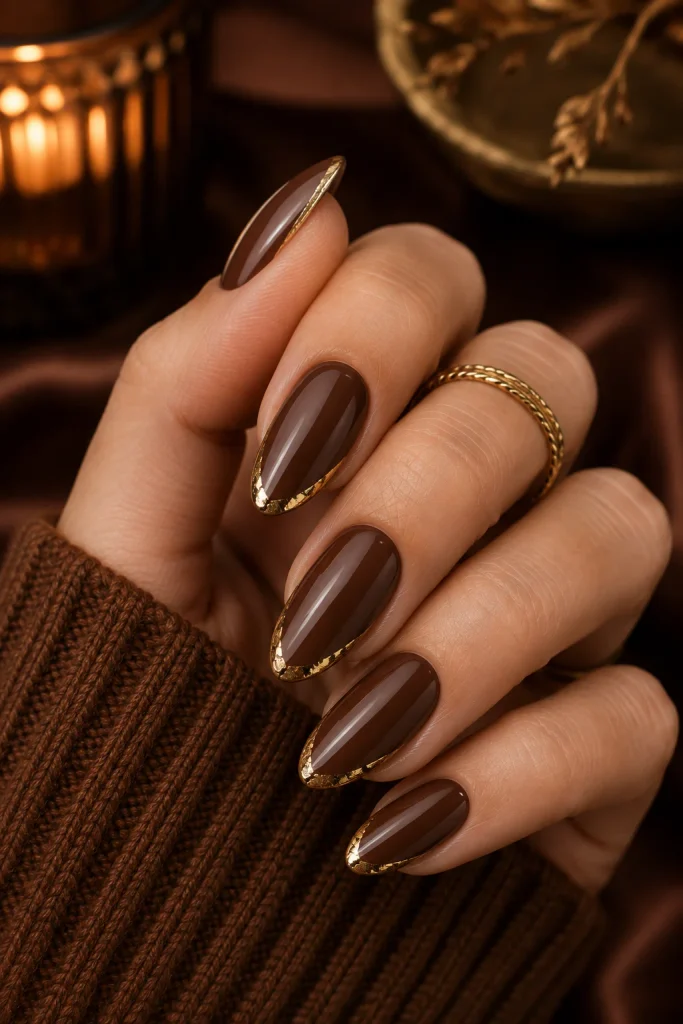 Gold Foil Edge French Tip 