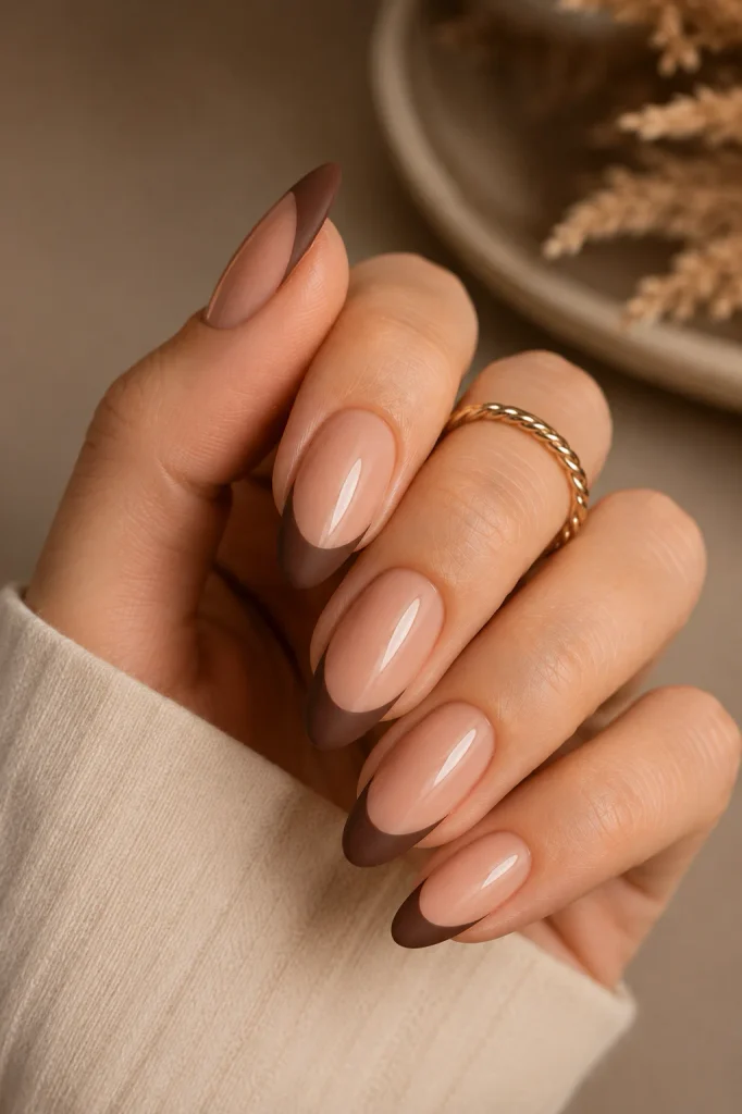 Matte Brown Tip, Glossy Base 