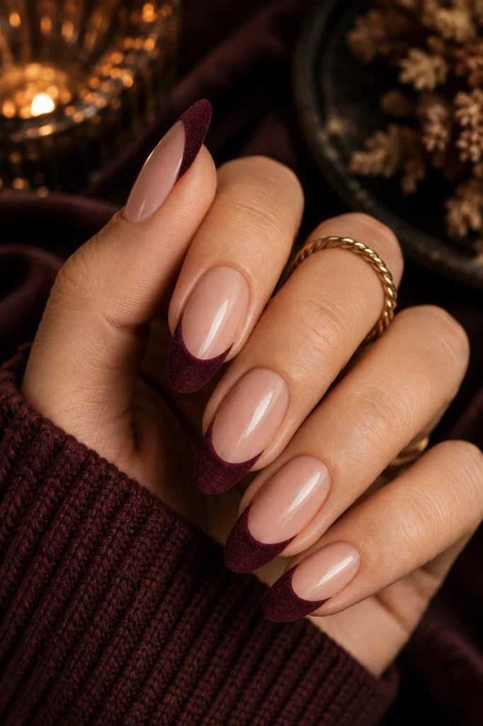 Velvet-Effect Burgundy Tip 