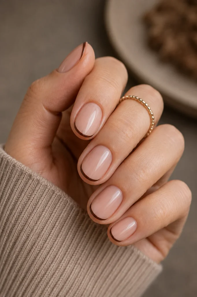 Micro French Tip in Brown 