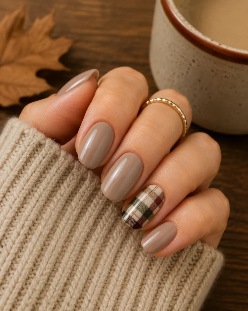 Plaid Accent Nail