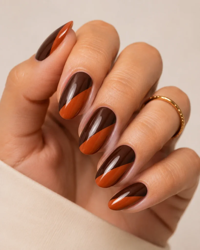 Two-Tone Split Nails