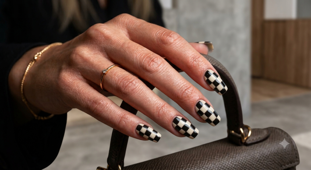 Checkerboard Nails