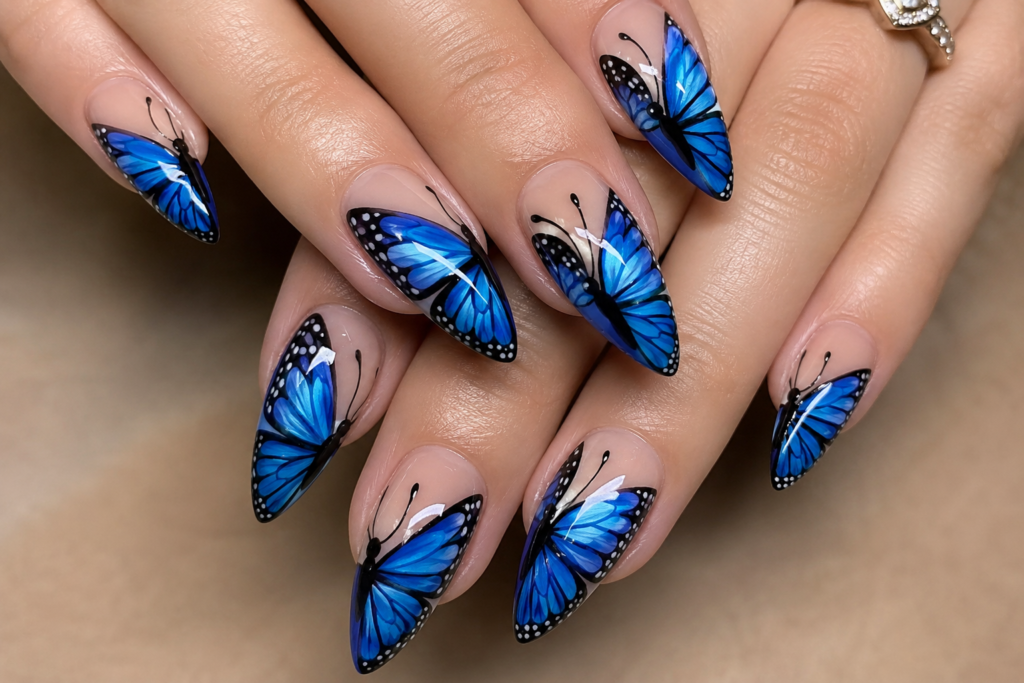 Classic Butterfly Wing Nails