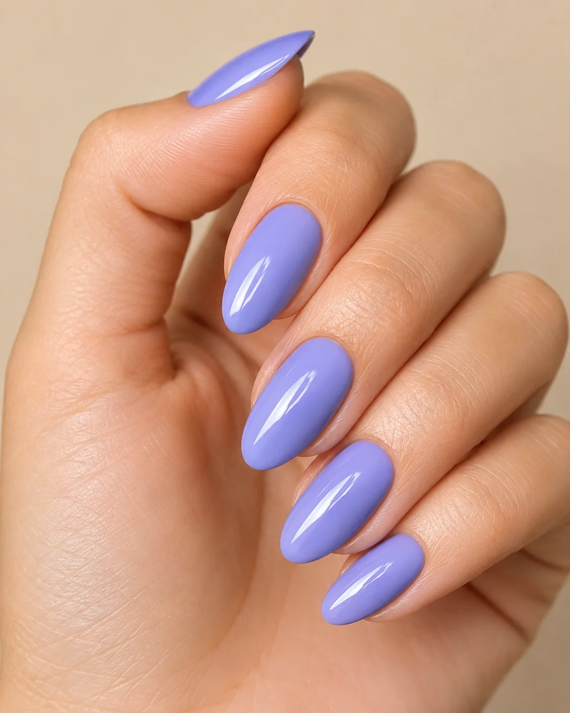 Classic Glossy Periwinkle Nails