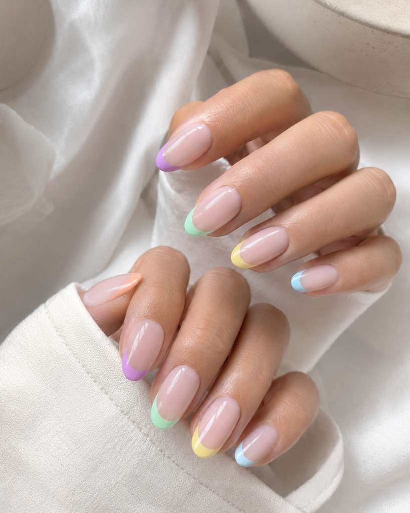 Colorful french tip
