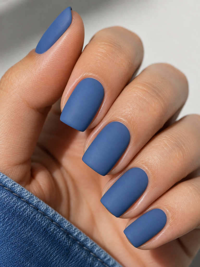 Denim Blue Nails