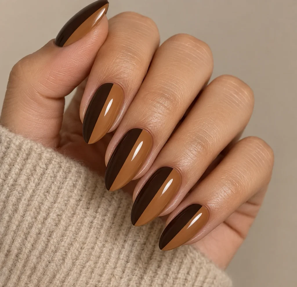 Espresso and Caramel Color Block