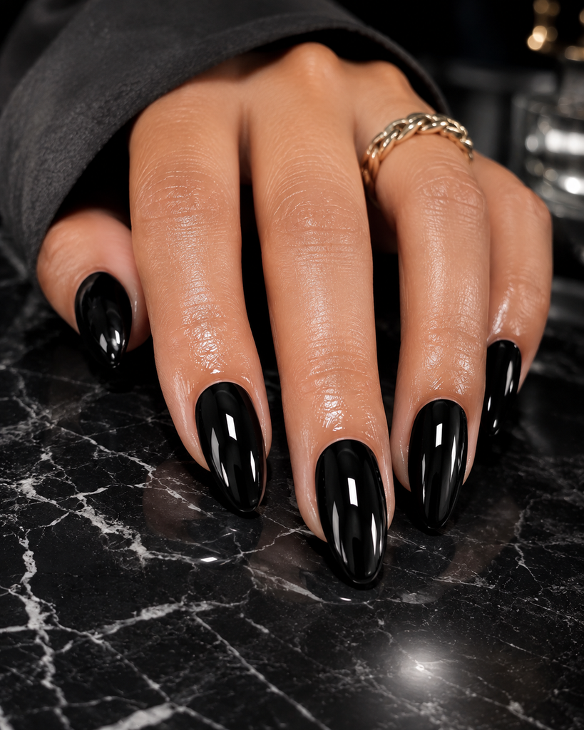 Glossy Onyx Nails