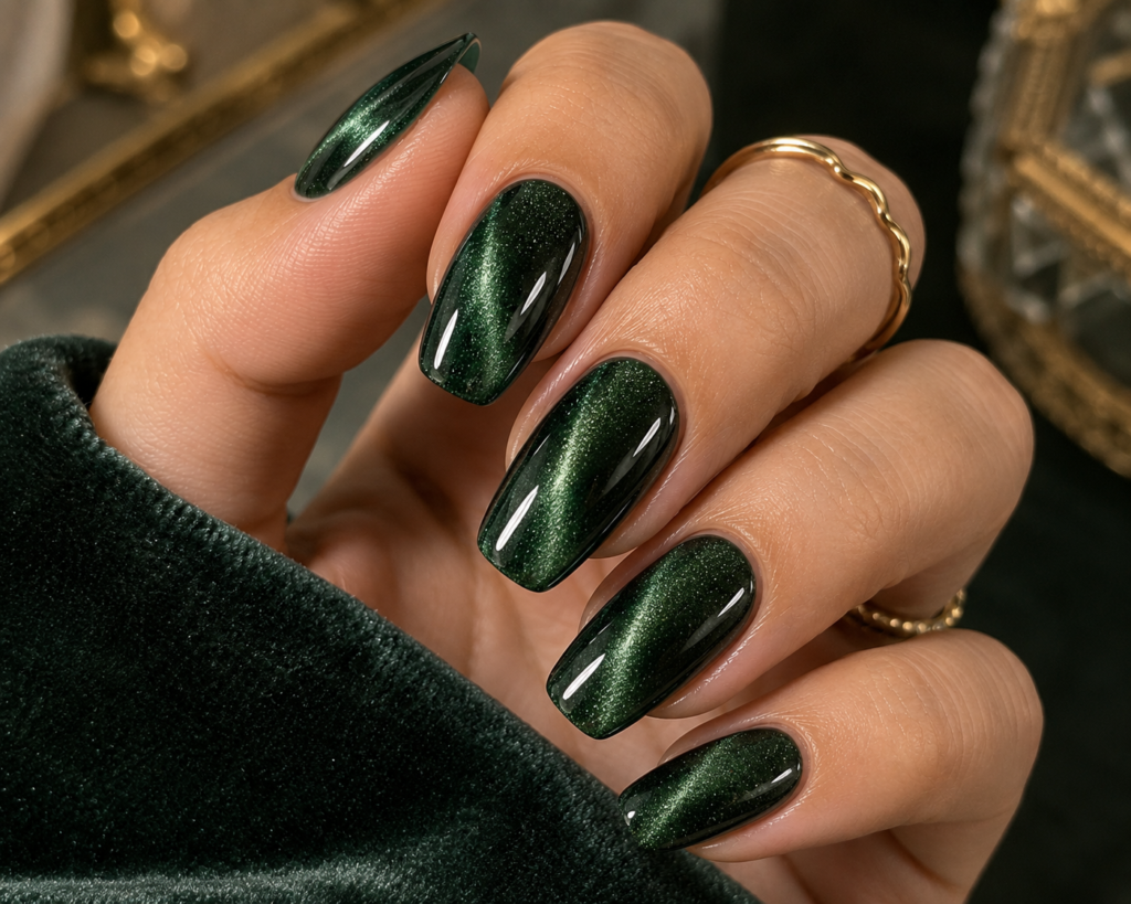 Green Velvet Nails