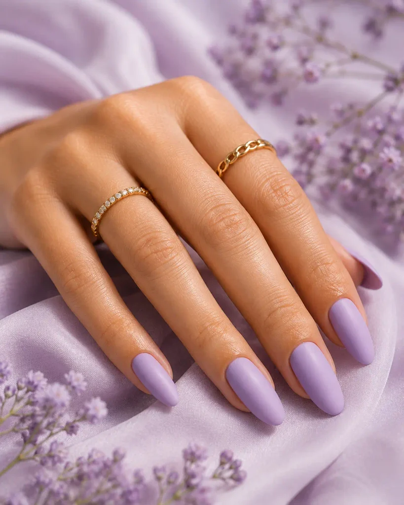 Lavender Dip Nails
