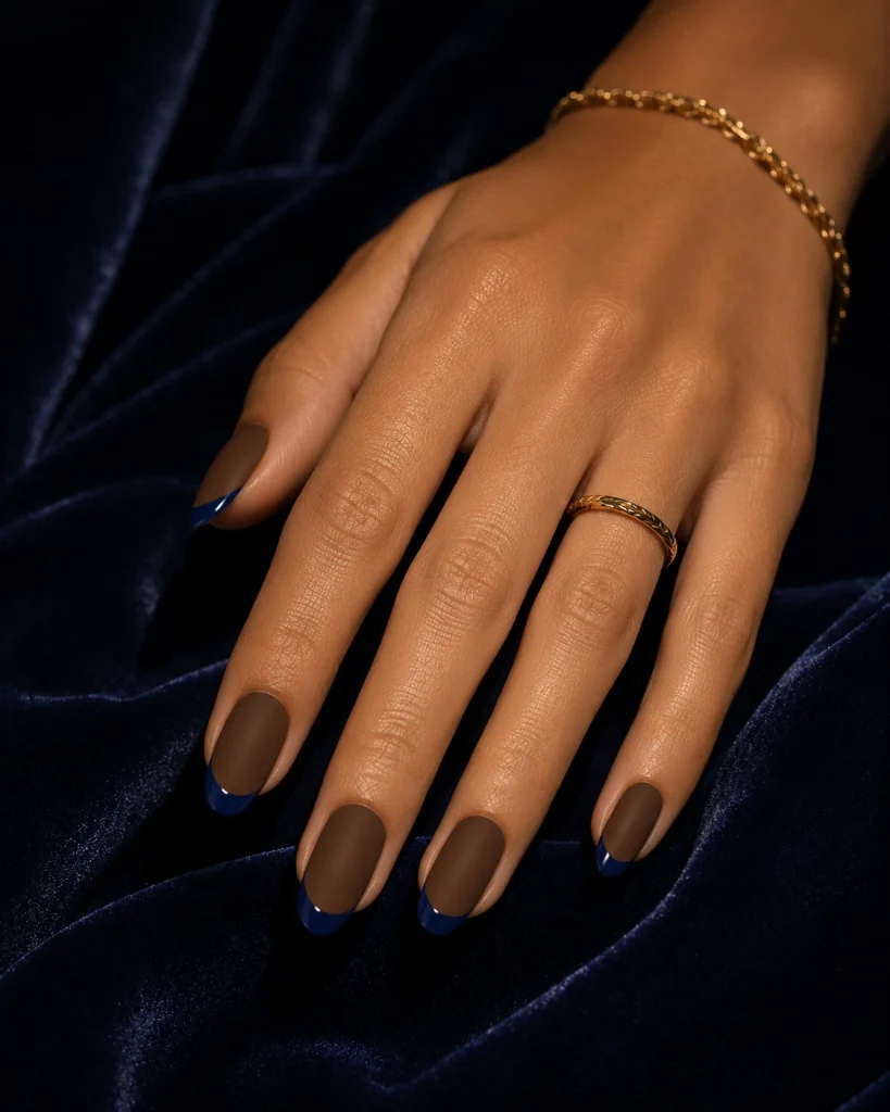 Matte Brown with Glossy Blue Tip