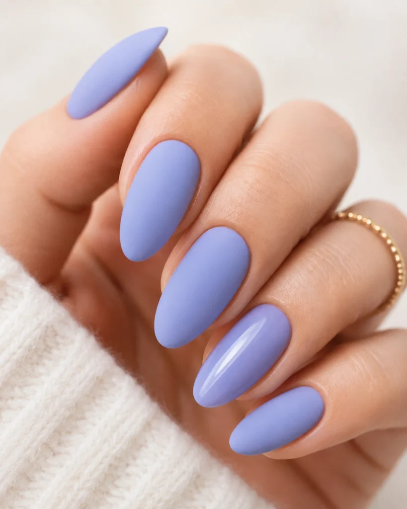 Matte Periwinkle Nails