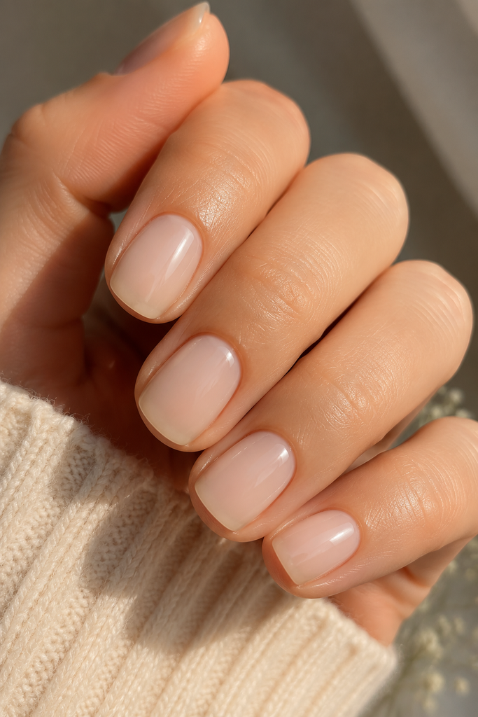 Milky Beige Nails