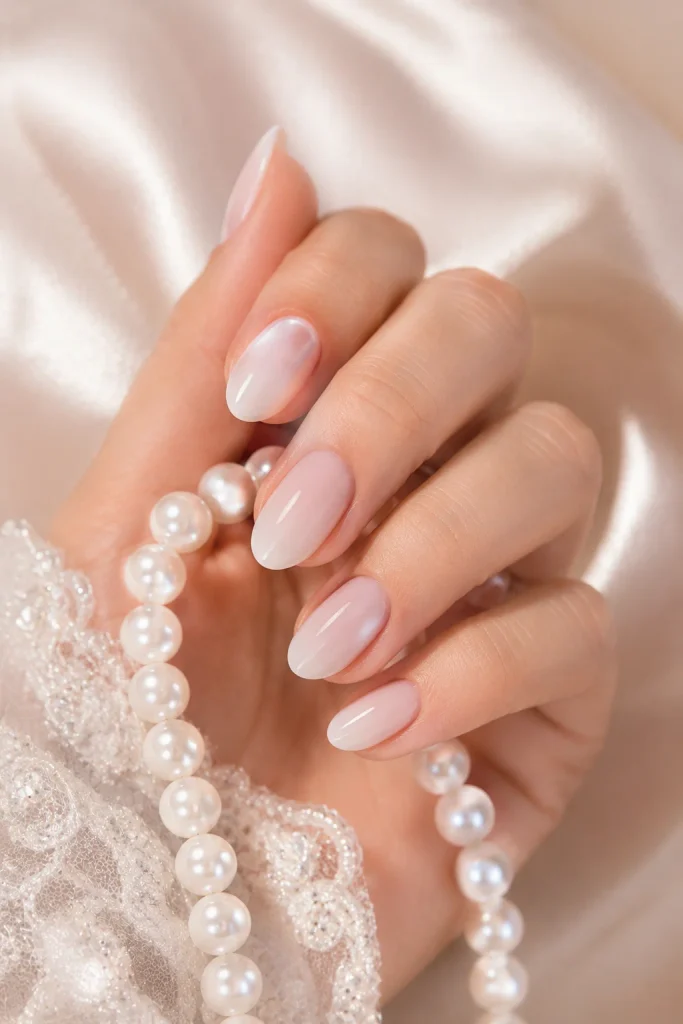 Milky White Nails 