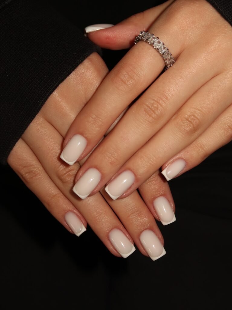 milky white french
