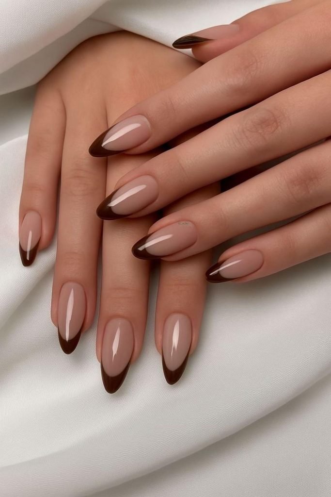 Mocha French Tips