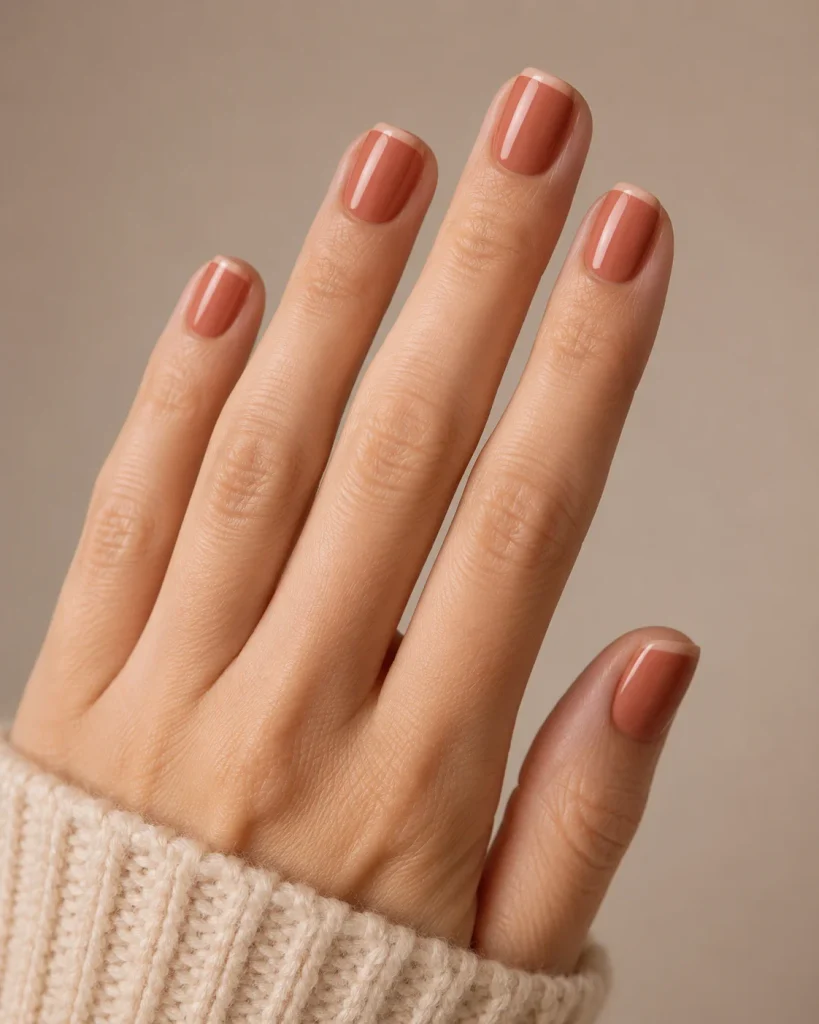 Negative Space Tip short nail designs