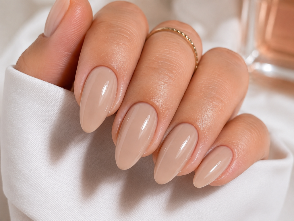 Nude Almond Nails