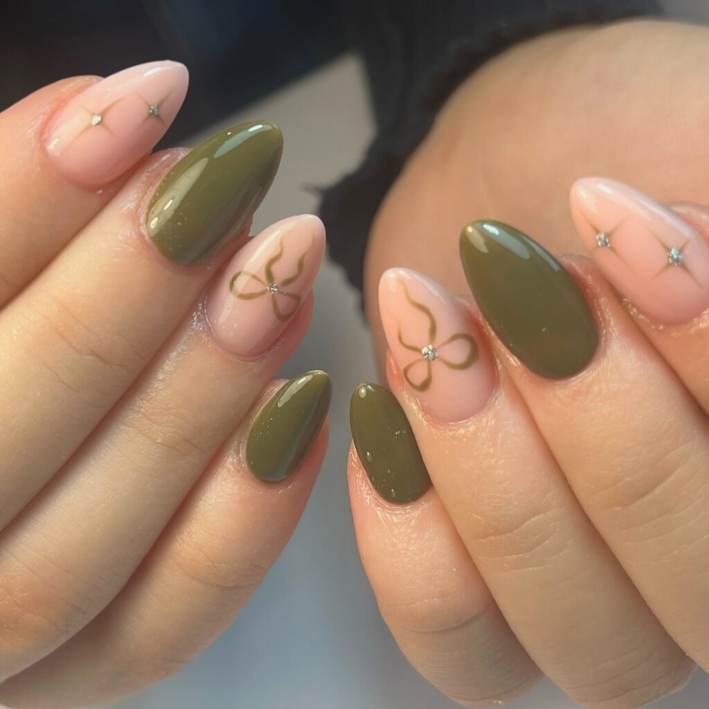 Olive Green Nails