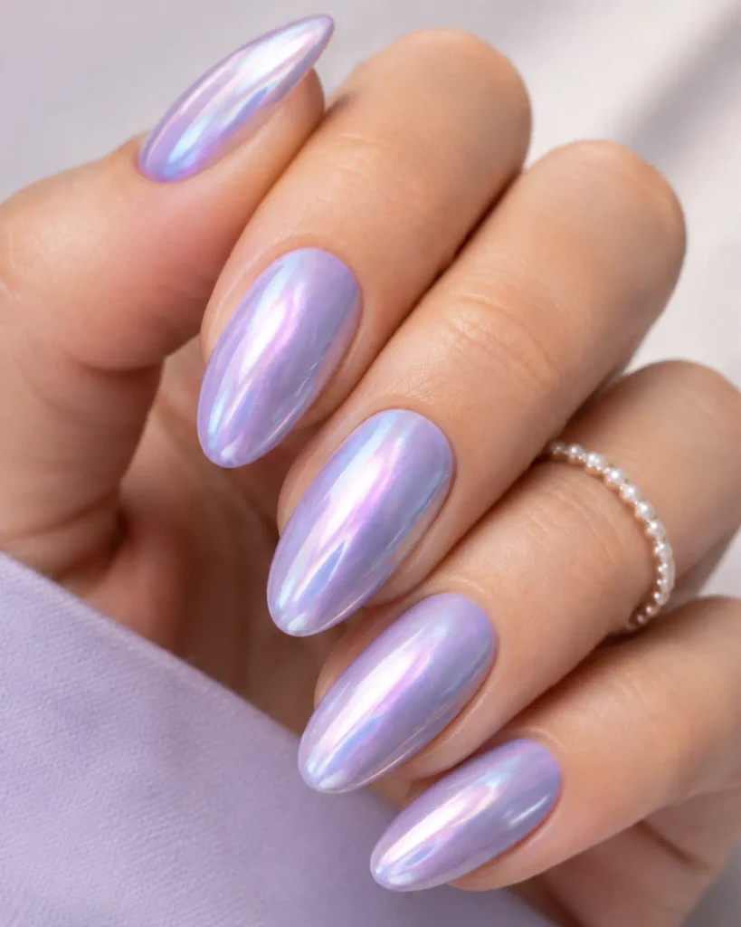 Periwinkle Pearl Nails