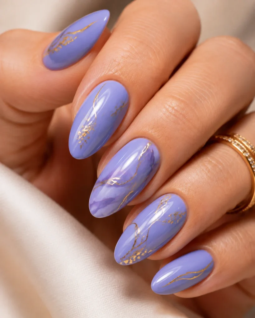 Periwinkle with Gold Details