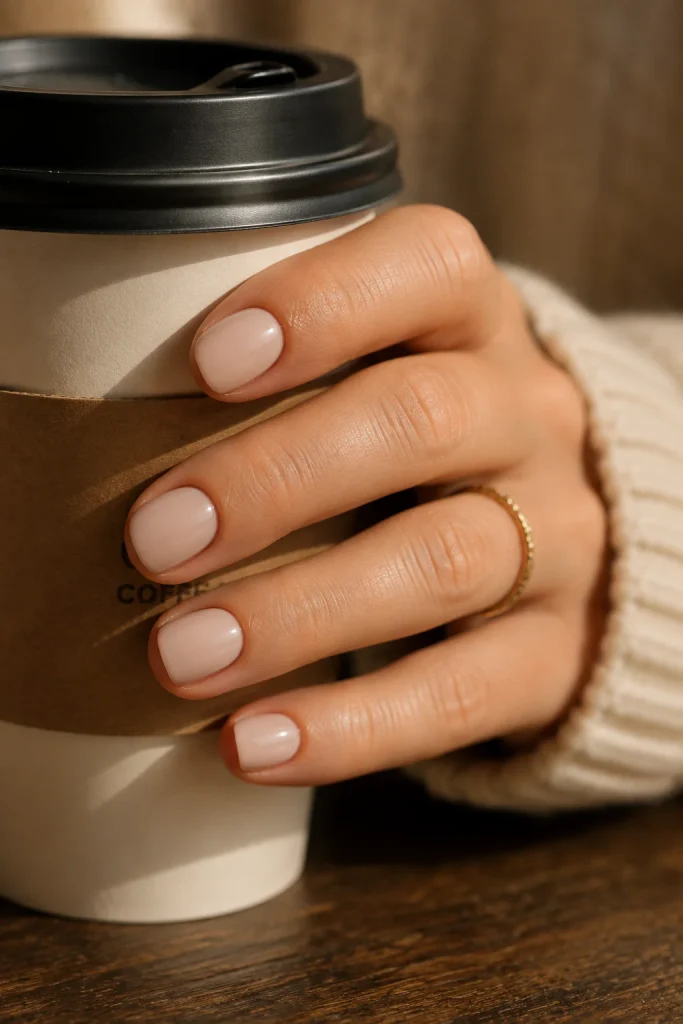 Short Round Dip Nails