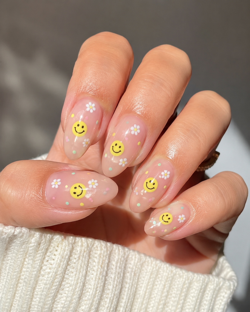 Smiley Face nails