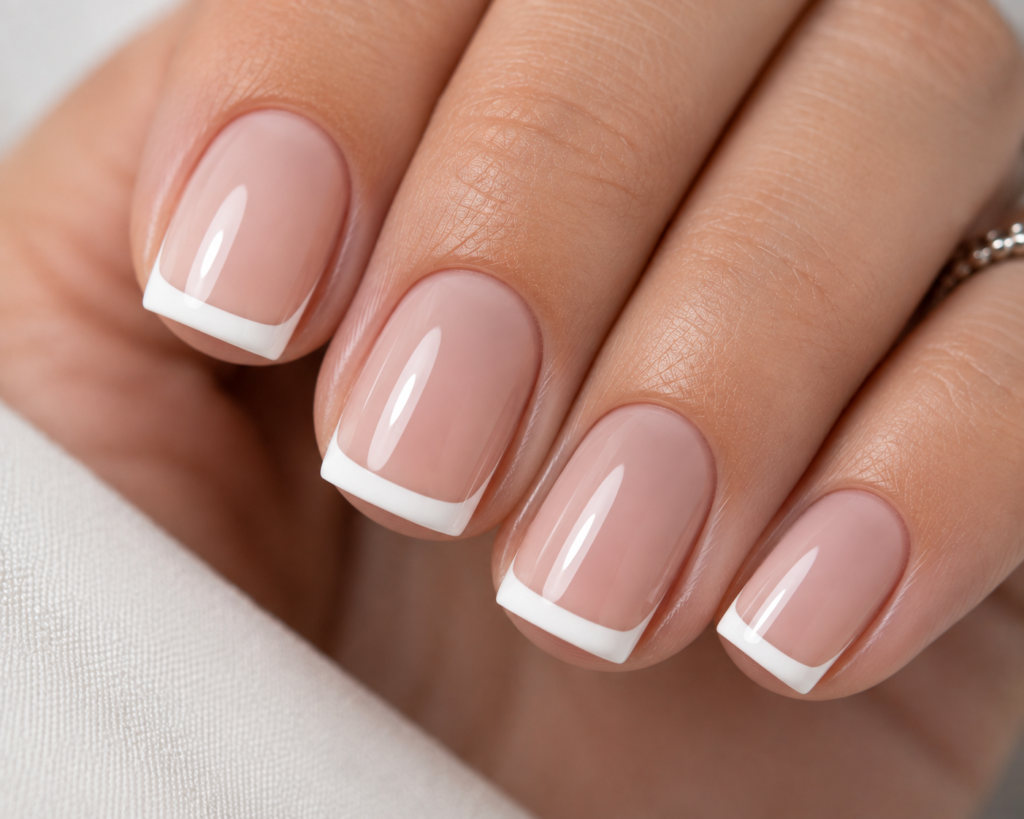 Squared-Off French Tips