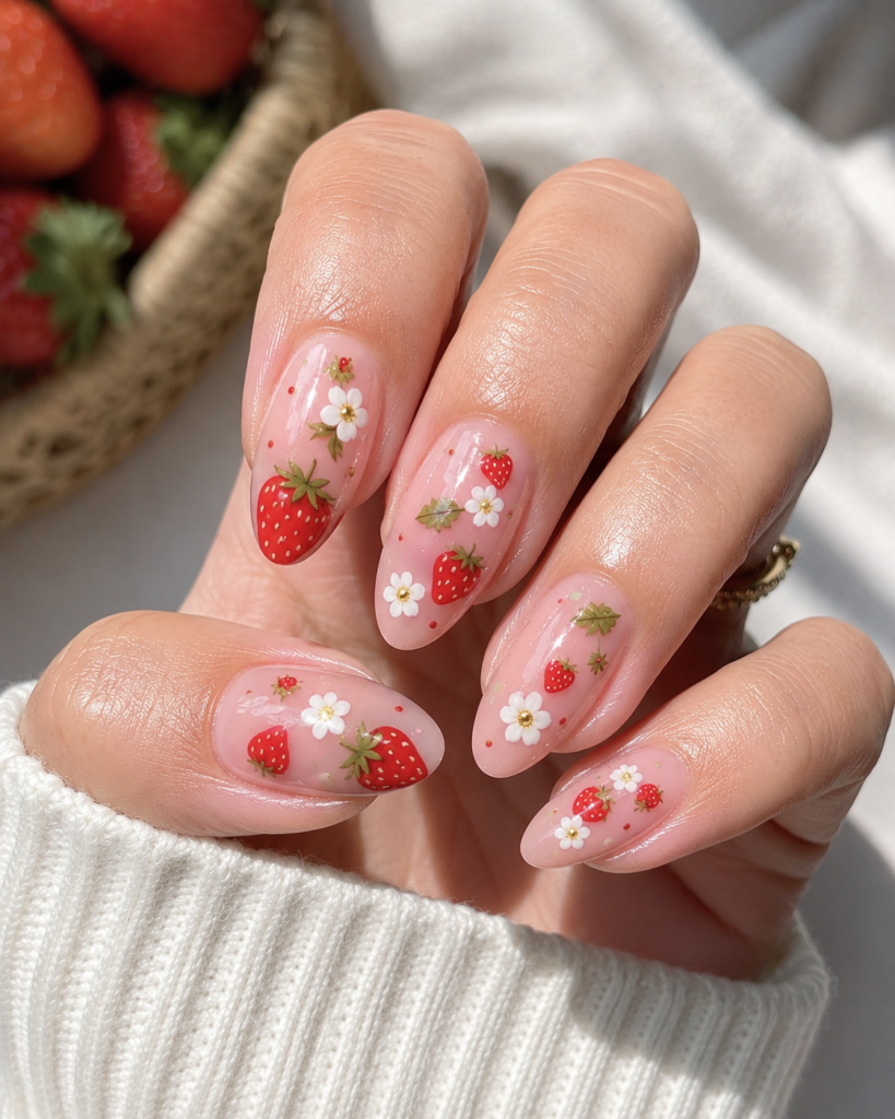 Strawberry nails