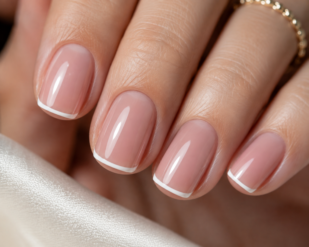 Thin white tip nail