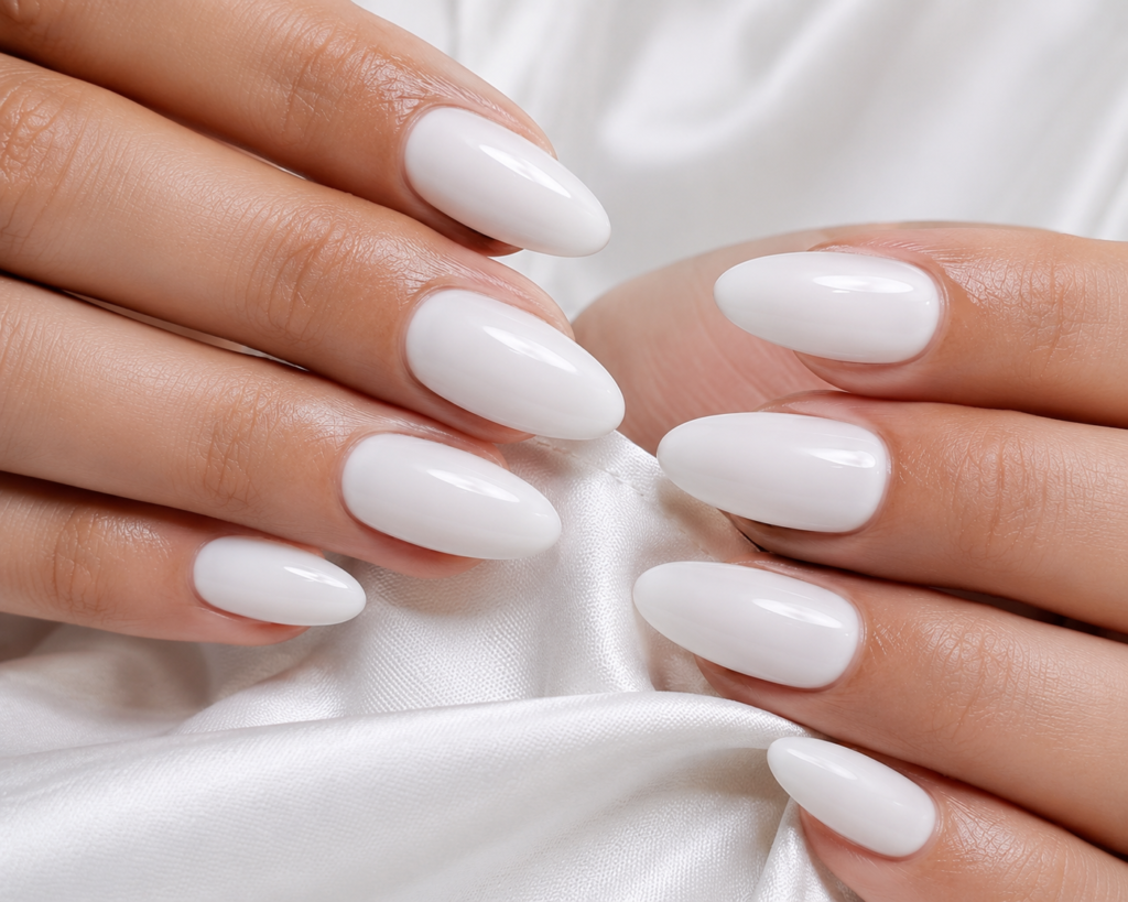 White Almond Nails