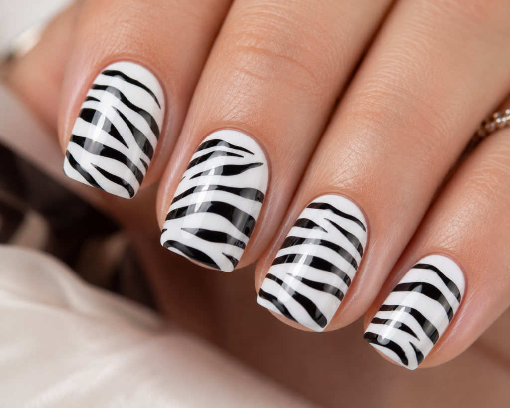 Zebra Print Nails