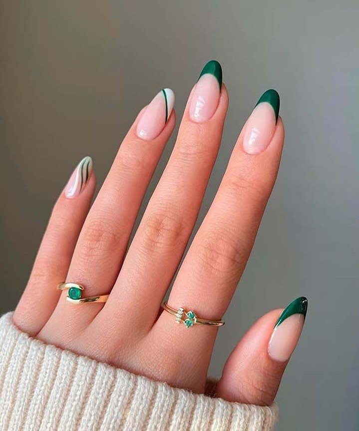 Green French Tip