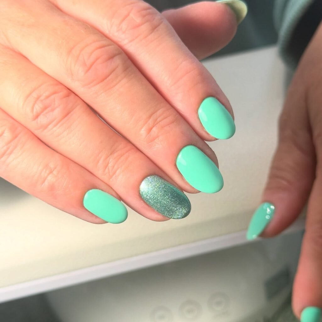 Mint Green Nails