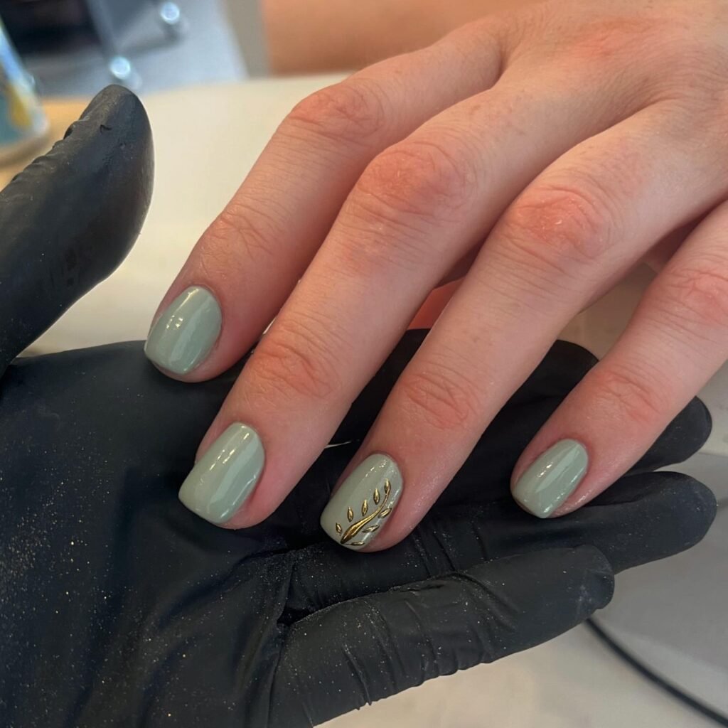 Sage Green nails