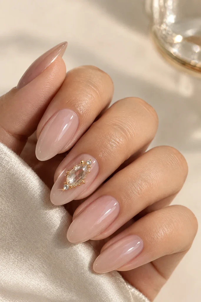 3D Gemstone Accent Nail