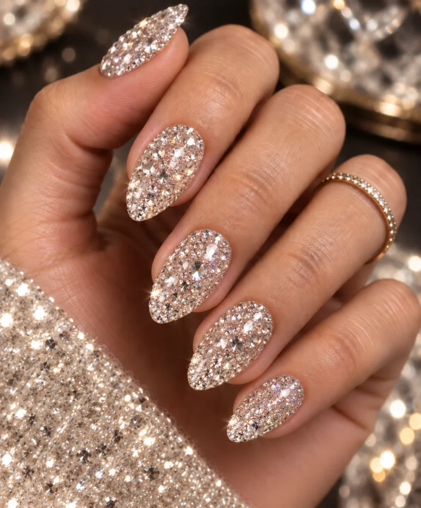 All-Over Crystal Nails